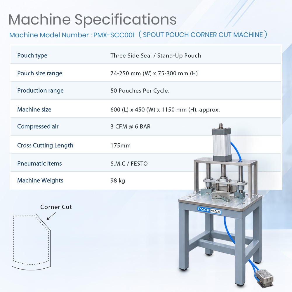 Spout Corner Cut Machine